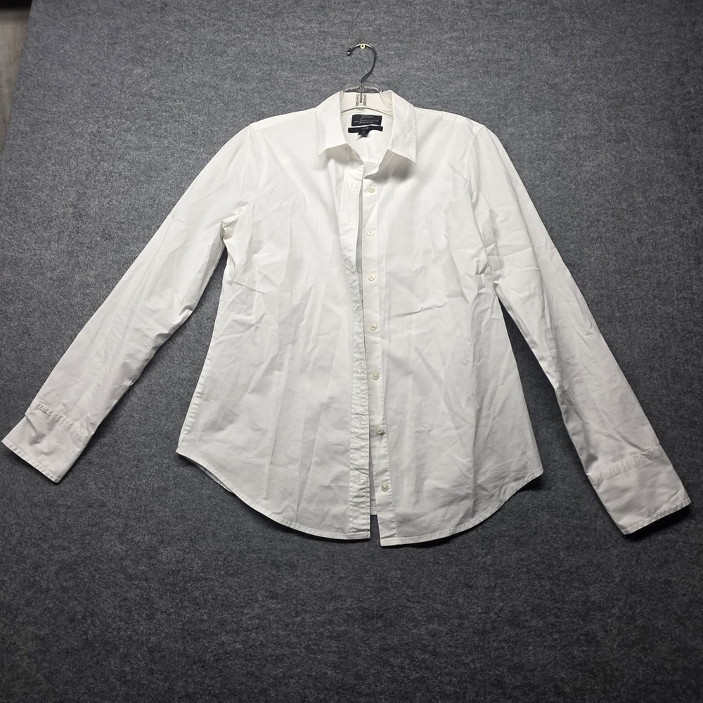 J. Ferrar Men's White Slim Fit Stretch Dress Shirt Size S Long Sleeve Cotton